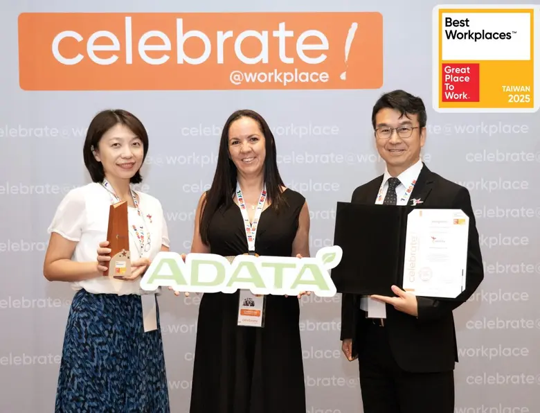 ADATA Achieves Fourth Consecutive Win as "Best Workplace in Taiwan(TM)" — The Only Taiwan Brand on the List