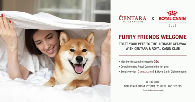 Centara Hotels &amp; Resorts Partners with Royal Canin to Launch "Furry Friends Welcome" Campaign