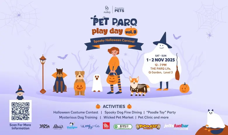 Halloween is Calling! Unleash the Fun with Your Four-Legged Friends at PET PARQ PLAY DAY VOL.3 - November 1st - 2nd at The PARQ