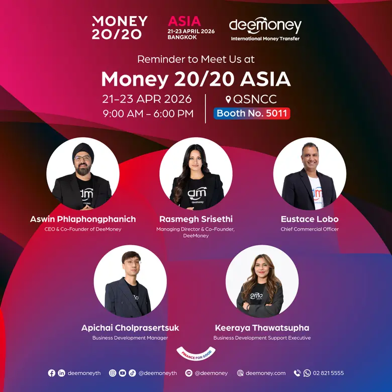 DeeMoney Powers 1 in 3 Inbound Transfers to Thailand, Showcases Powerhouse Cross-Border Payment Infrastructure at Money20/20 Asia 2026